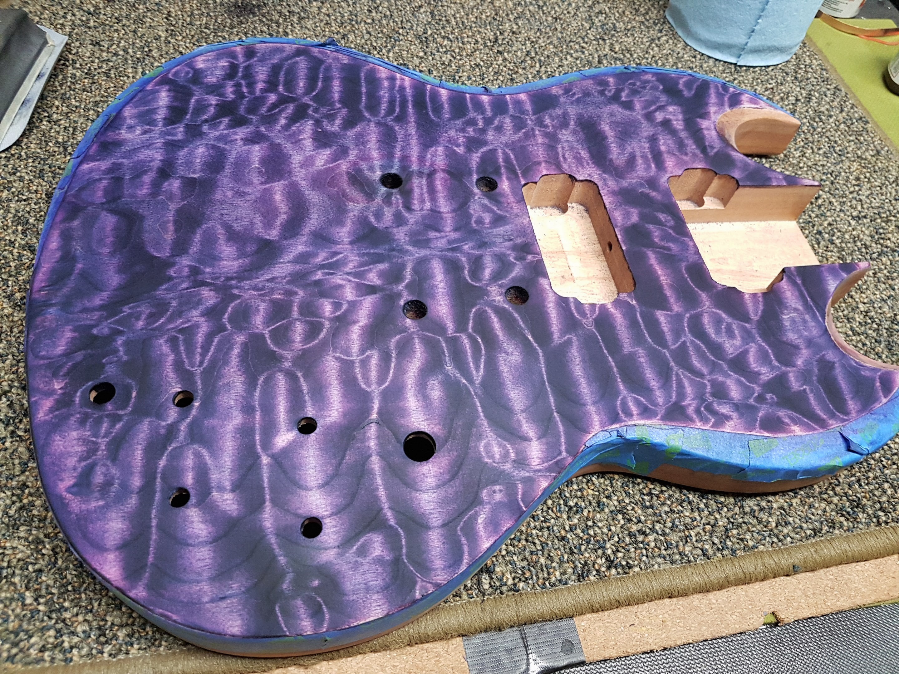 Purple Guitar Dye